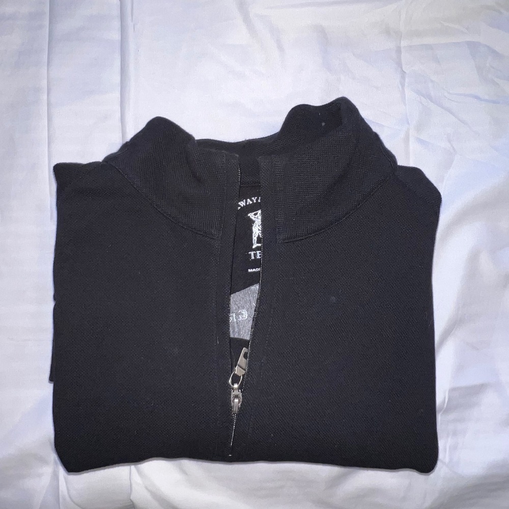 Fairway & Greene Tech Pullover Golf Quarter Zip‎ Black Size M